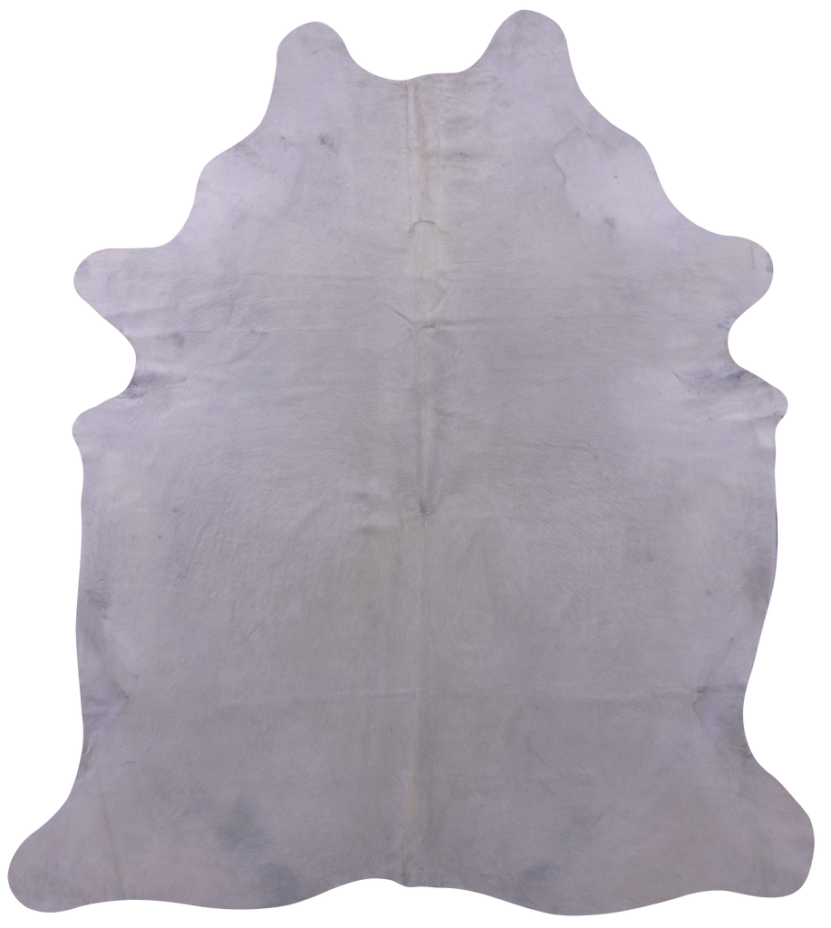 White Natural Cowhide Rug - XX-Large 8' 7"H x 7' 7"W