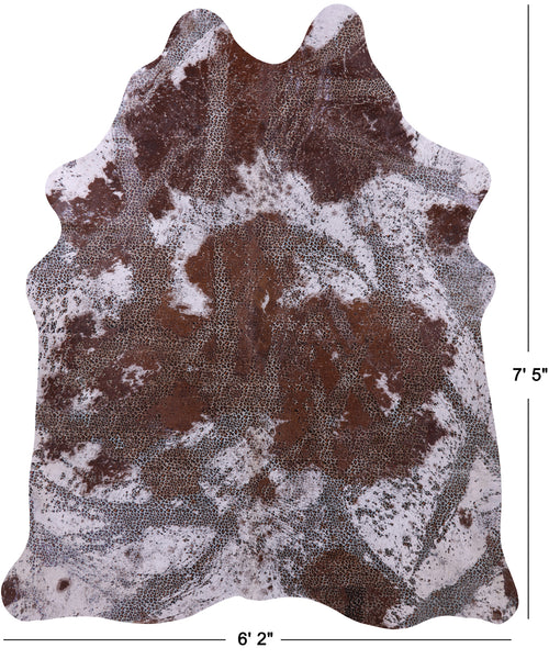 Leopard Animal Print Natural Cowhide Rug - X-Large 7'5