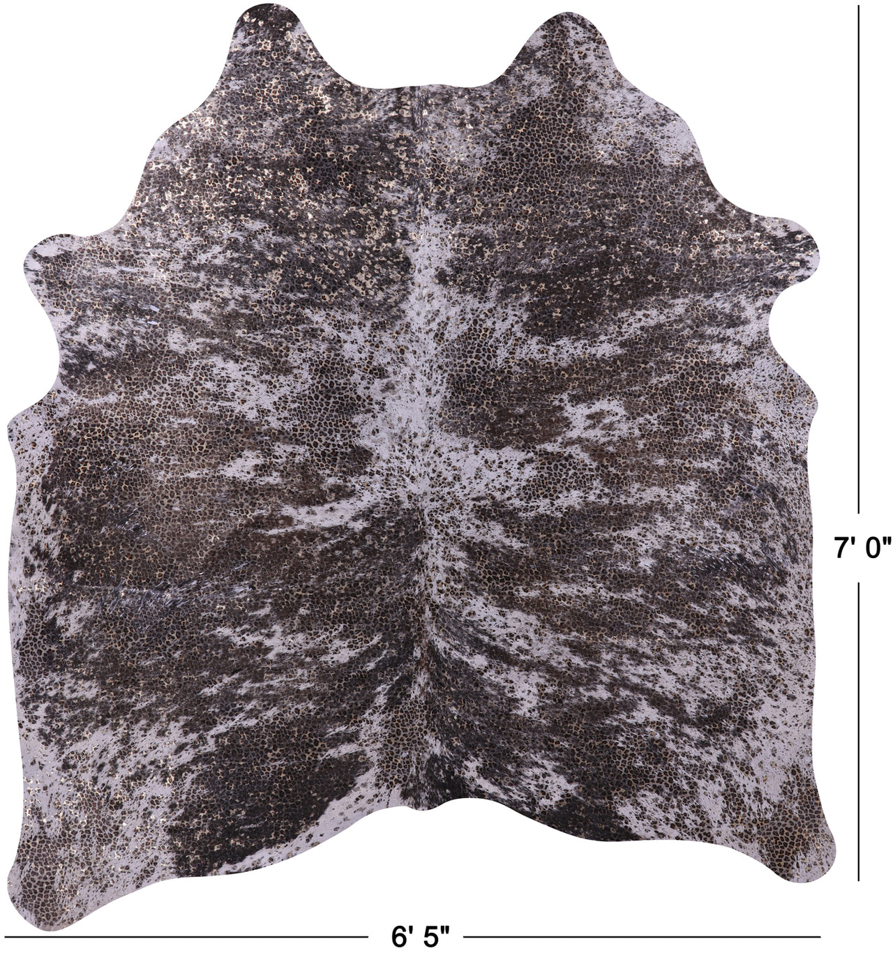 Leopard Animal Print Natural Cowhide Rug - X-Large 7'0"H x 6'5"W