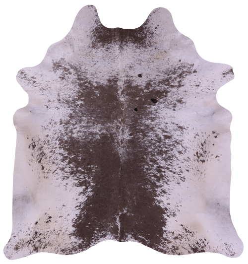 Brown & White Natural Cowhide Rug - XX-Large 7' 8