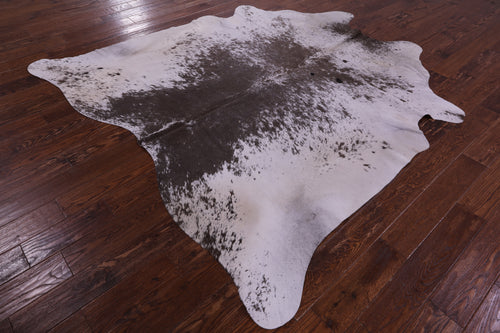 Brown & White Natural Cowhide Rug - XX-Large 7' 8