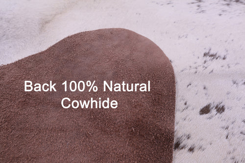 Brown & White Natural Cowhide Rug - XX-Large 7' 8
