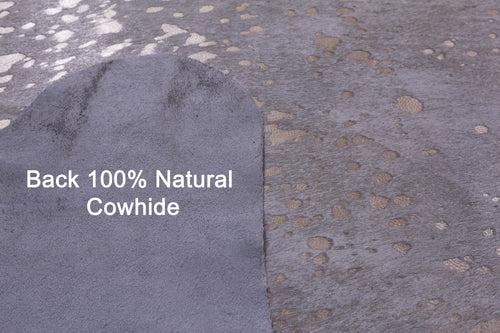 Bronze Metallic Natural Cowhide Rug - X-Large 7'5
