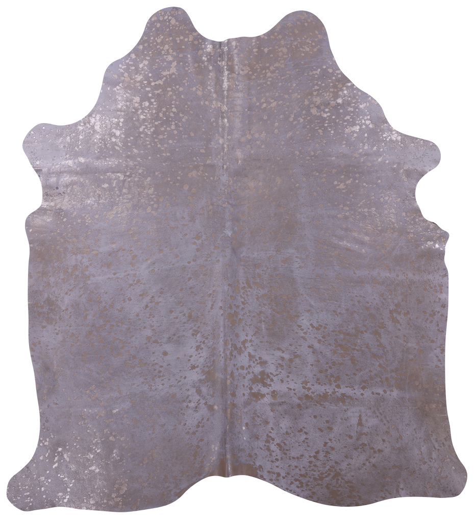 Bronze Metallic Natural Cowhide Rug - X-Large 7'5"H x 7'0"W