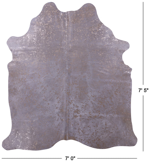 Bronze Metallic Natural Cowhide Rug - X-Large 7'5