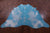 Blue Dyed Natural Cowhide Rug - XX-Large 7'9"H x 7'2"W