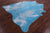 Blue Dyed Natural Cowhide Rug - XX-Large 7'9"H x 7'2"W