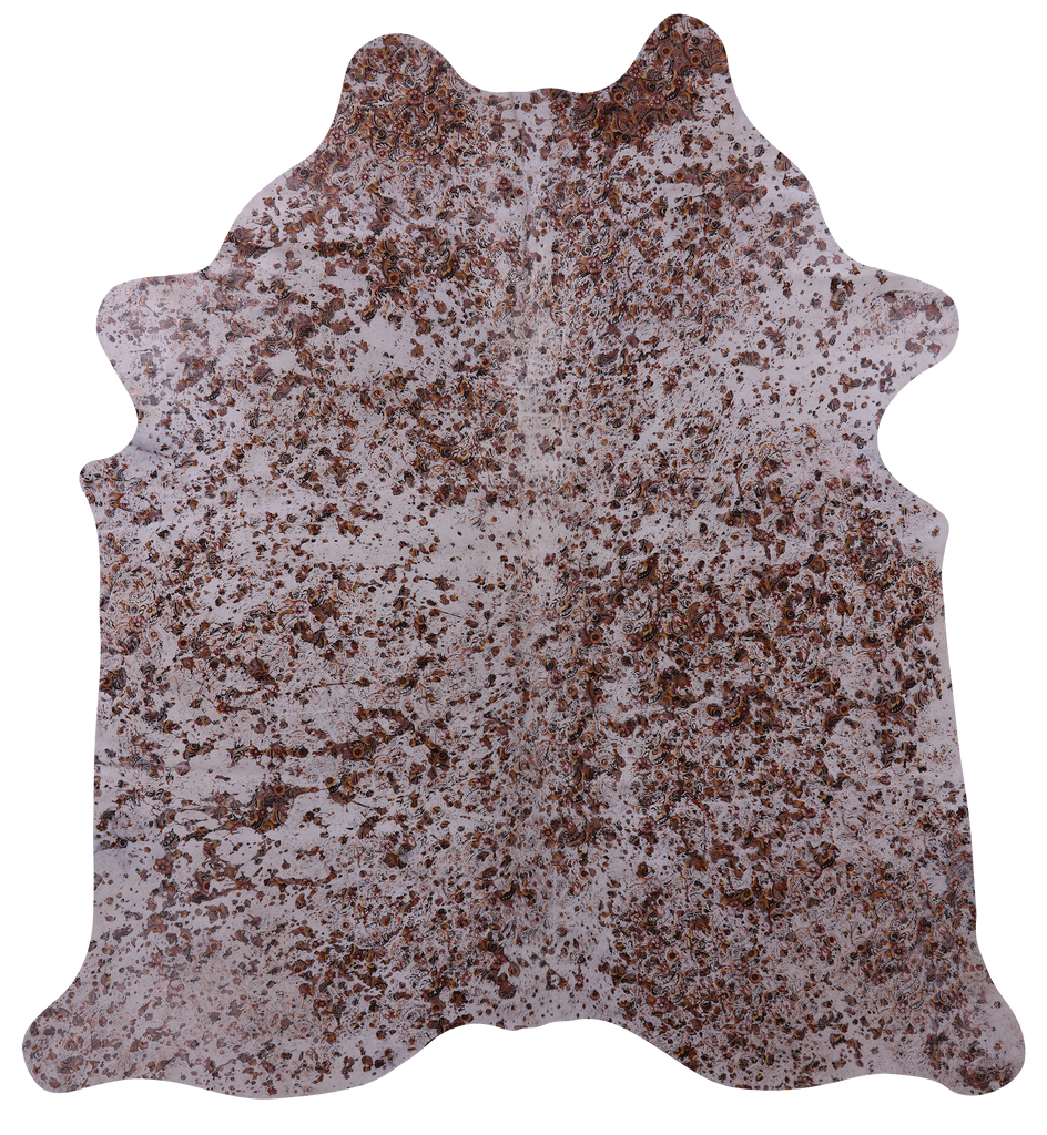 Printed Natural Cowhide Rug - X-Large 7'6"H x 7'0"W