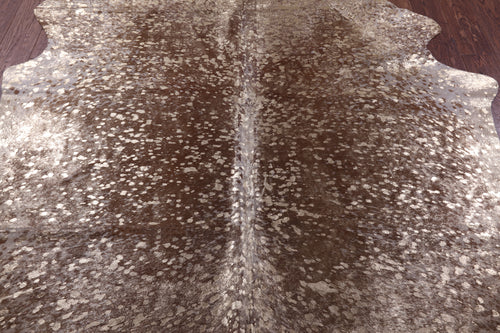 Gold Metallic Natural Cowhide Rug - X-Large 7'2