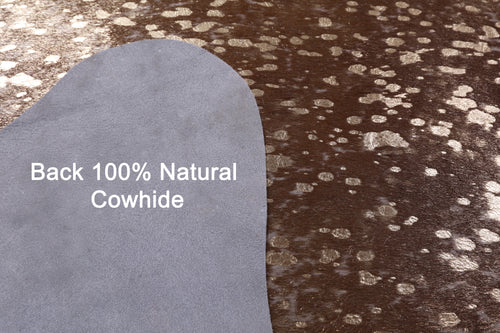 Gold Metallic Natural Cowhide Rug - X-Large 7'2