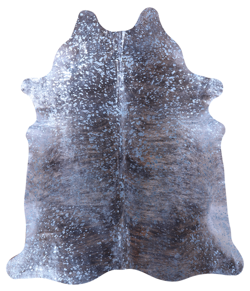 Blue Metallic Natural Cowhide Rug - X-Large 7'6