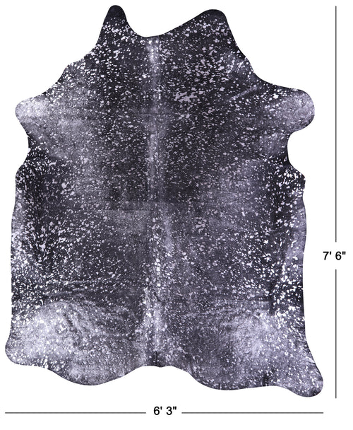 Silver Metallic Natural Cowhide Rug - X-Large 7'6