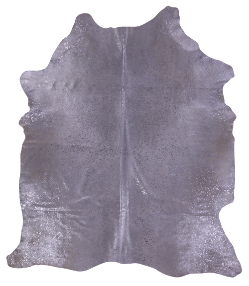 Silver Metallic Natural Cowhide Rug - X-Large 7'6