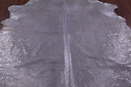Silver Metallic Natural Cowhide Rug - X-Large 7'6