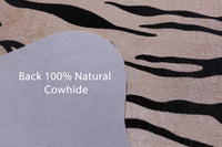 Thumbnail for Tiger Animal Print Natural Cowhide Rug - Large 6'7