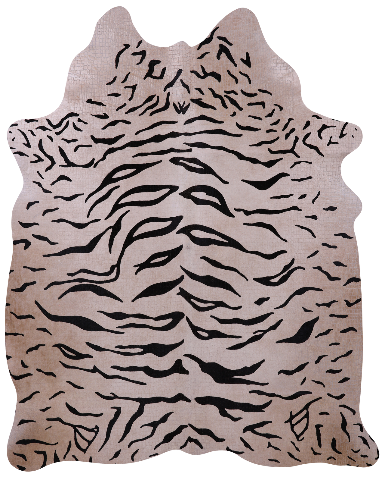 Tiger Animal Print Natural Cowhide Rug - Large 6'7"H x 5'4"W