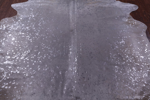 Silver Metallic Natural Cowhide Rug - X-Large 7'6