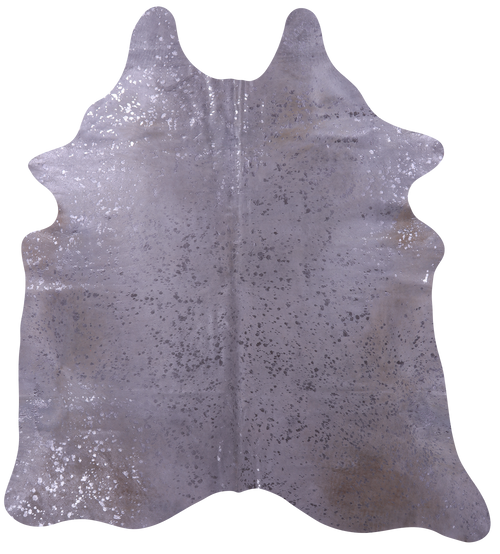 Silver Metallic Natural Cowhide Rug - X-Large 7'6