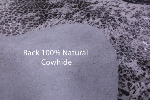 Leopard Animal Print Natural Cowhide Rug - X-Large 7'7