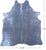 Blue Metallic Natural Cowhide Rug - X-Large 7'4"H x 6'10"W