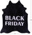 Black Friday Printed Natural Cowhide Rug - XX-Large 7'9"H x 7'1"W