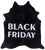 Black Friday Printed Natural Cowhide Rug - XX-Large 7'9"H x 7'1"W