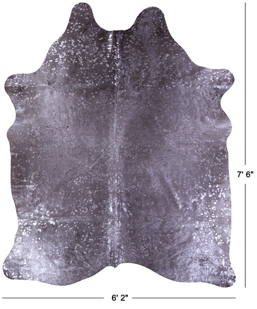 Silver Metallic Natural Cowhide Rug - X-Large 7'6