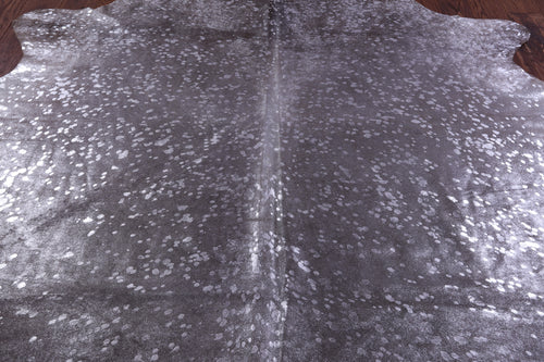 Silver Metallic Natural Cowhide Rug - X-Large 7'6