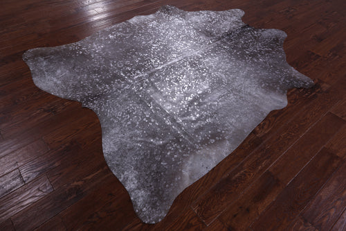 Silver Metallic Natural Cowhide Rug - X-Large 7'6