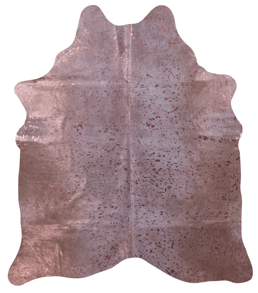 Bronze Metallic Natural Cowhide Rug - Large 6'9"H x 6'0"W
