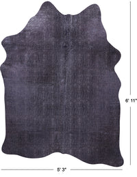Thumbnail for Crocodile Animal Print Laser Engraved Natural Cowhide Rug - Large 6'11