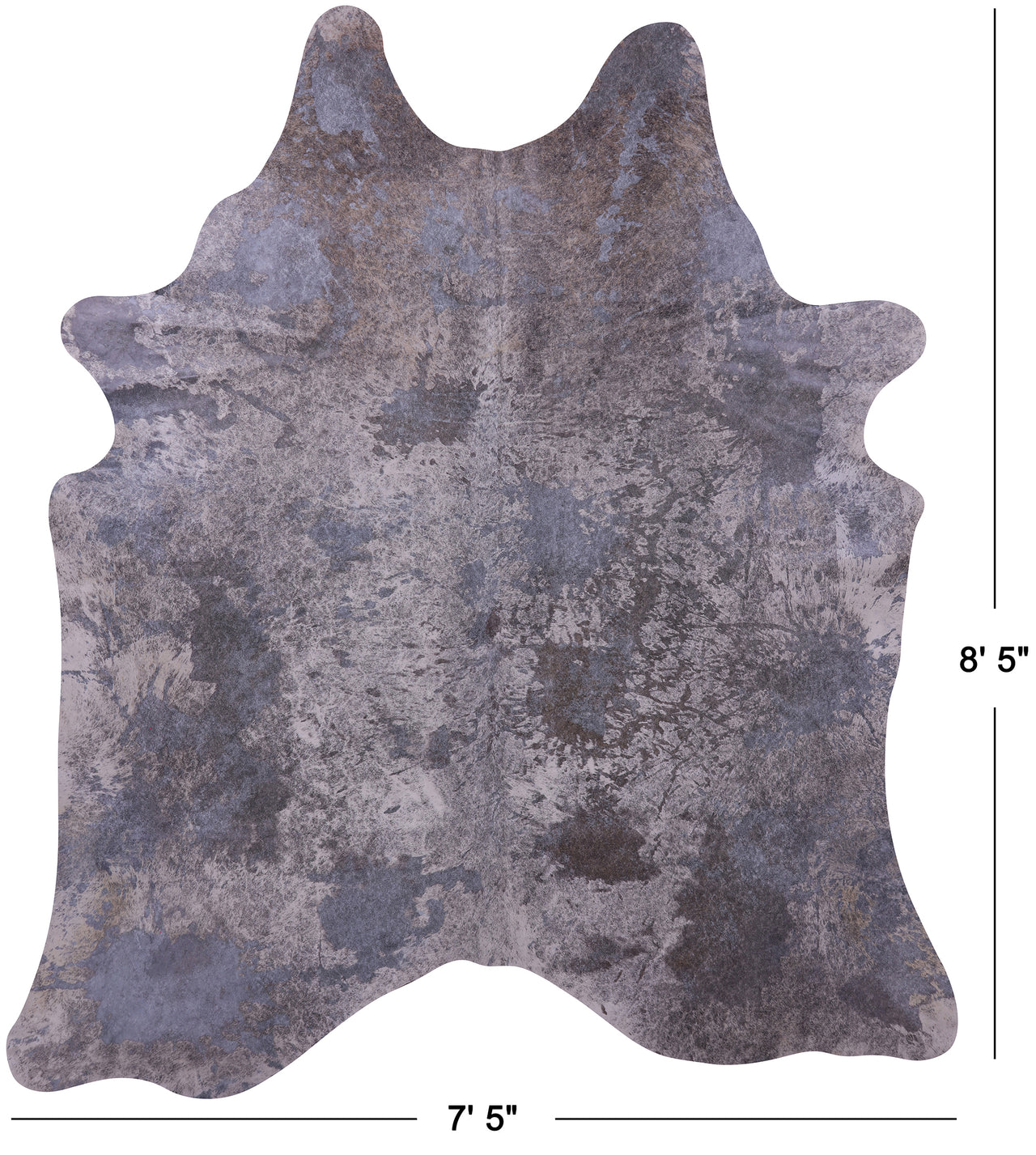 Printed Natural Cowhide Rug - XX-Large 8'5"H x 7'5"W