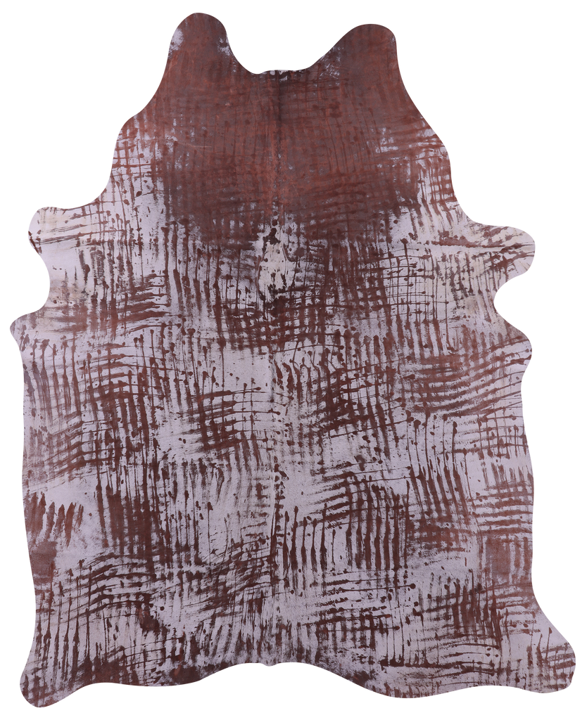 Printed Natural Cowhide Rug - X-Large 7'7"H x 6'3"W
