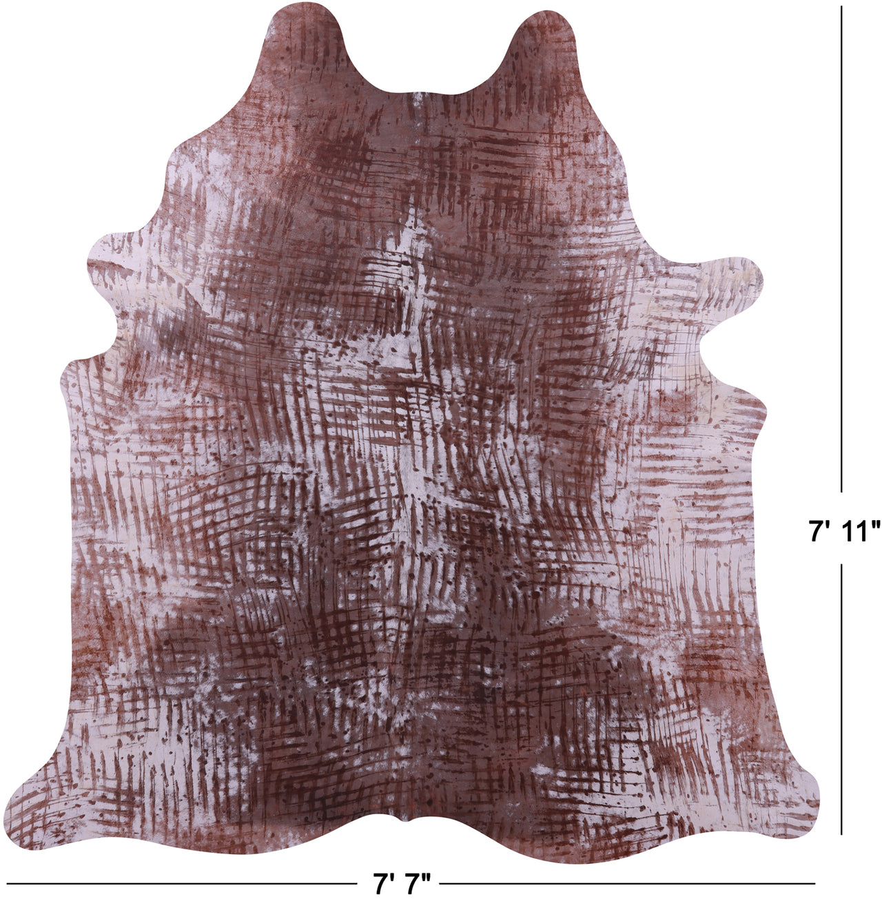 Printed Natural Cowhide Rug - XX-Large 7'11"H x 7'7"W