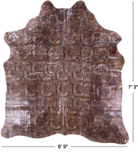 Thumbnail for Animal Print Natural Cowhide Rug - X-Large 7'3
