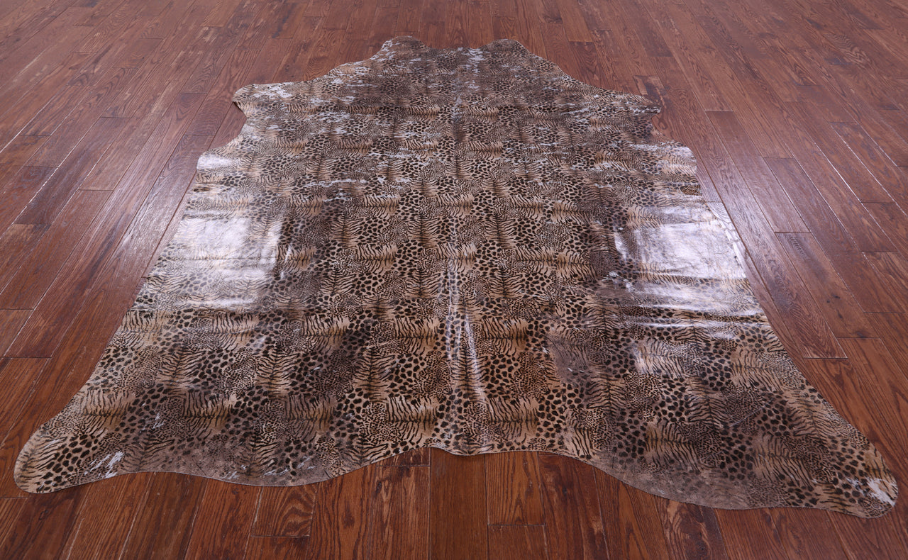 Animal Print Natural Cowhide Rug - X-Large 7'3"H x 6'9"W