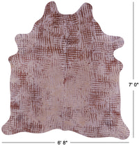 Thumbnail for Printed Natural Cowhide Rug - X-Large 7'0