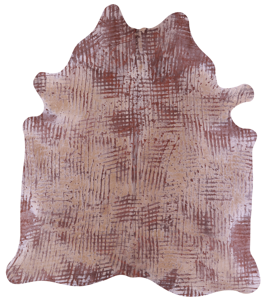 Printed Natural Cowhide Rug - XX-Large 7'10"H x 7'0"W