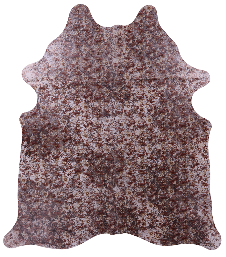 Printed Natural Cowhide Rug - X-Large 7'4"H x 6'7"W