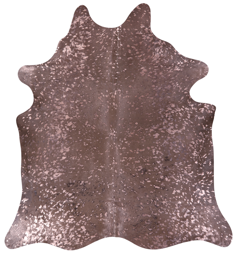 Bronze Metallic Natural Cowhide Rug - Large 6'9"H x 6'3"W