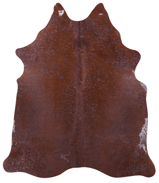 Brown Metallic Natural Cowhide Rug - X-Large 7' 3"H x 6' 6"W