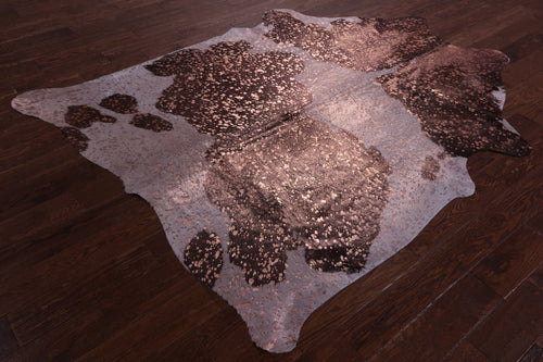 Bronze Metallic Natural Cowhide Rug - X-Large 7'6