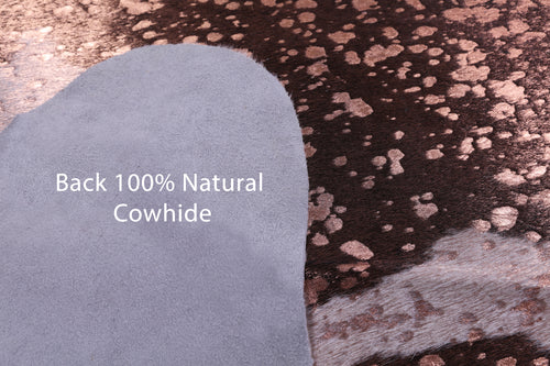 Bronze Metallic Natural Cowhide Rug - X-Large 7'6