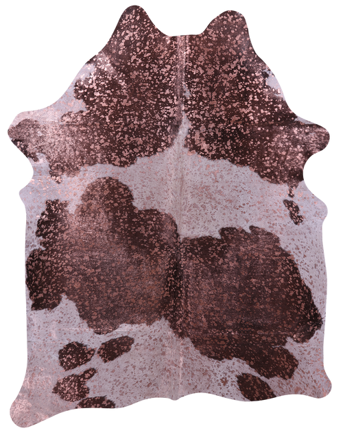 Bronze Metallic Natural Cowhide Rug - X-Large 7'6