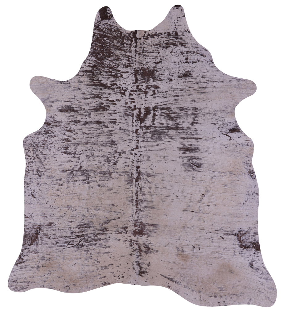 Brown Dyed Natural Cowhide Rug - Large 6'7"H x 6'2"W