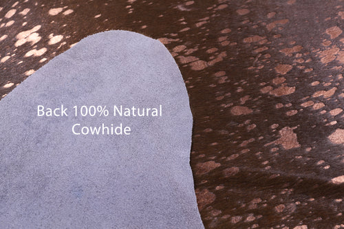 Bronze Metallic Natural Cowhide Rug - X-Large 7'0