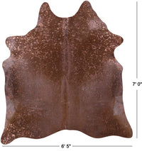 Thumbnail for Bronze Metallic Natural Cowhide Rug - X-Large 7'0