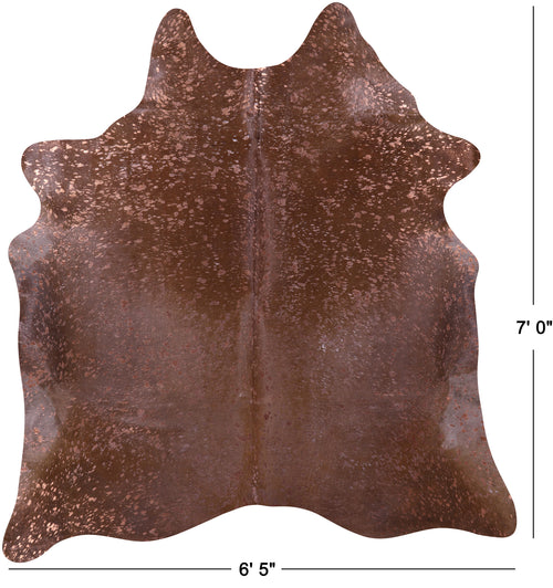 Bronze Metallic Natural Cowhide Rug - X-Large 7'0