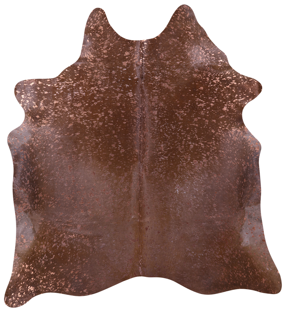 Bronze Metallic Natural Cowhide Rug - X-Large 7'0"H x 6'5"W