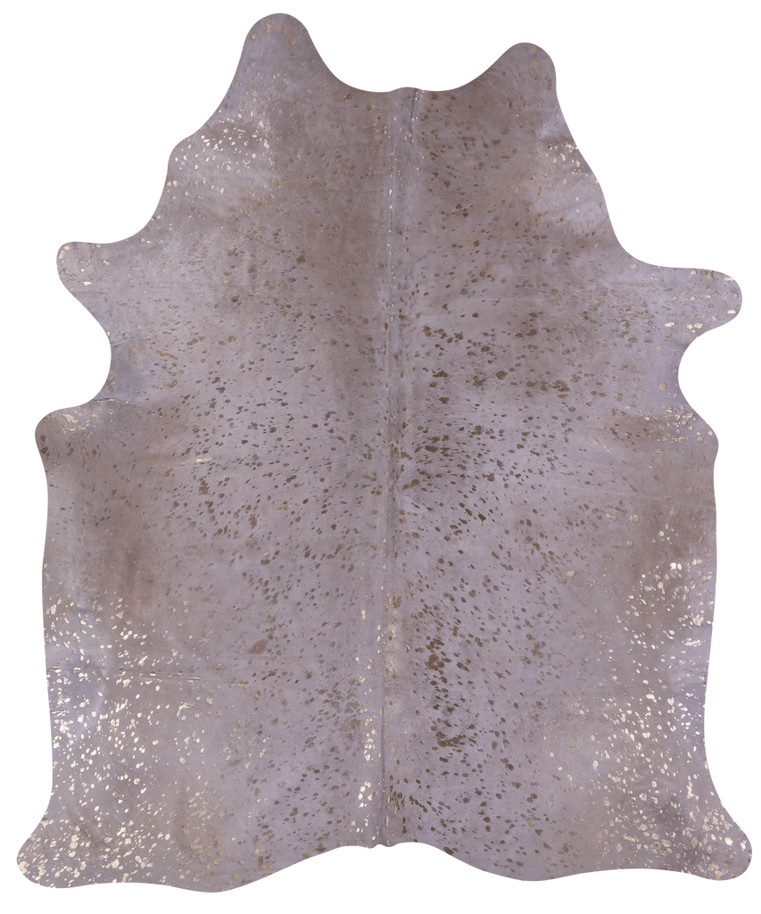 Gold Metallic Natural Cowhide Rug - XX-Large 8'2"H x 6'8"W